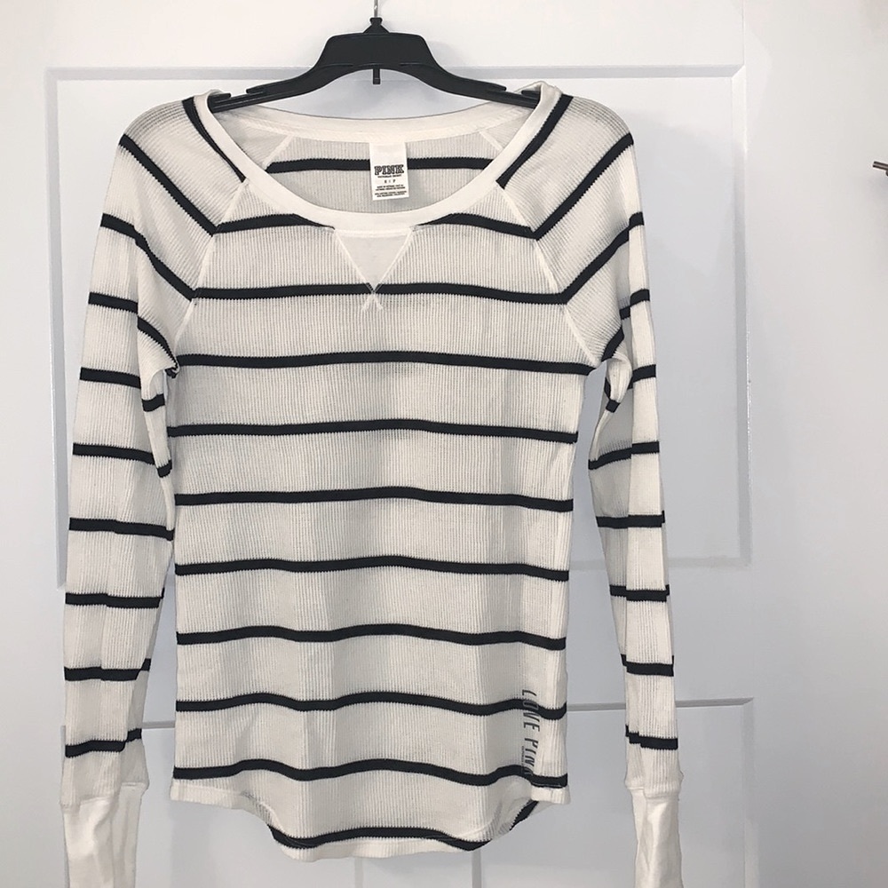 PINK-Victoria’s Secret Long Sleeve Henley